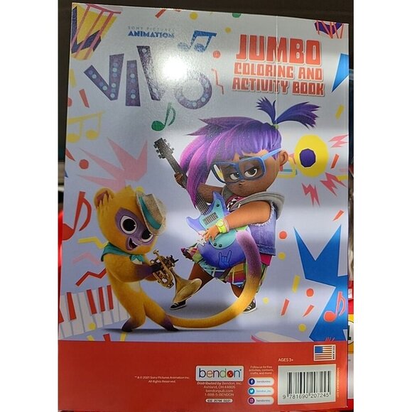 *NEW* 2021 VIVO Jumbo Coloring & Activity Book Sony Pictures Animation - Picture 3 of 3